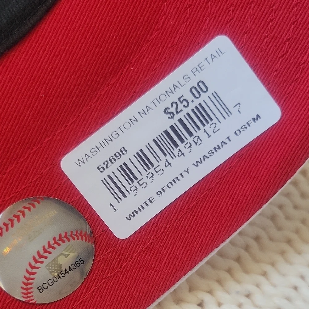 New Era Women's White Cap with Red Embroidery